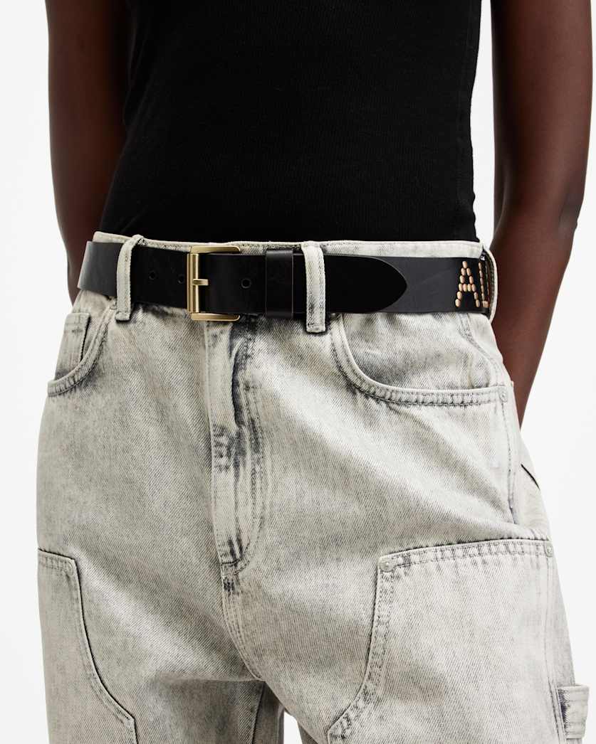 AllSaints Rock Studded Leather Belt