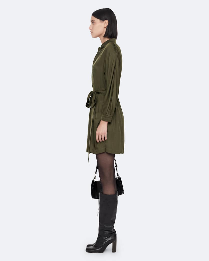 Noora silk blend shirt dress