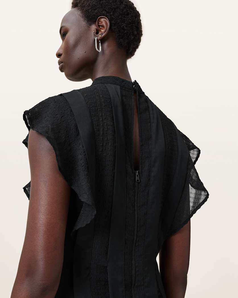 Fleur Textured Asymmetric Hem Dress