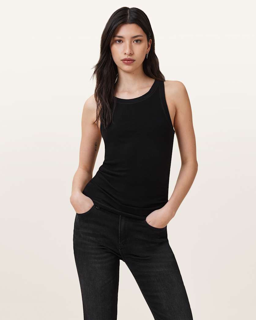 Rina Crew Neck Sleeveless Tank Top