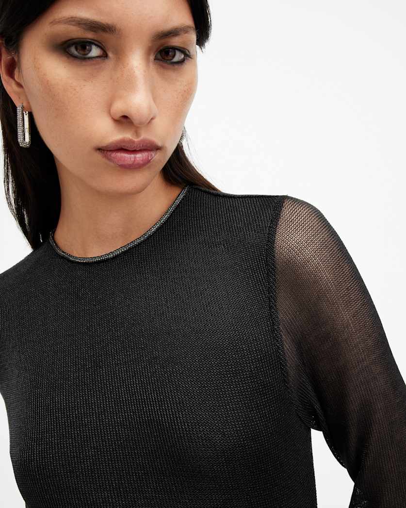 Nora Ruched Sparkle Midi Dress