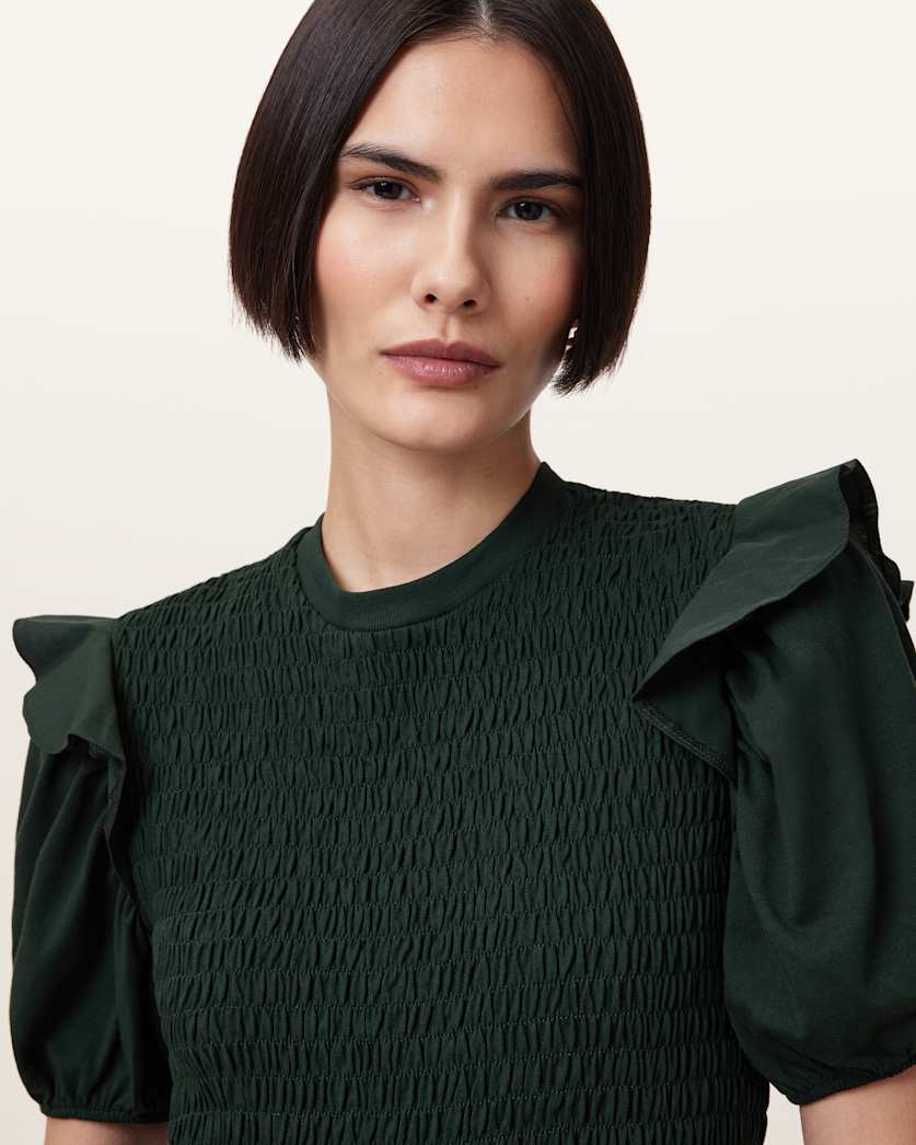 Ode Puff Sleeve Midi Dress