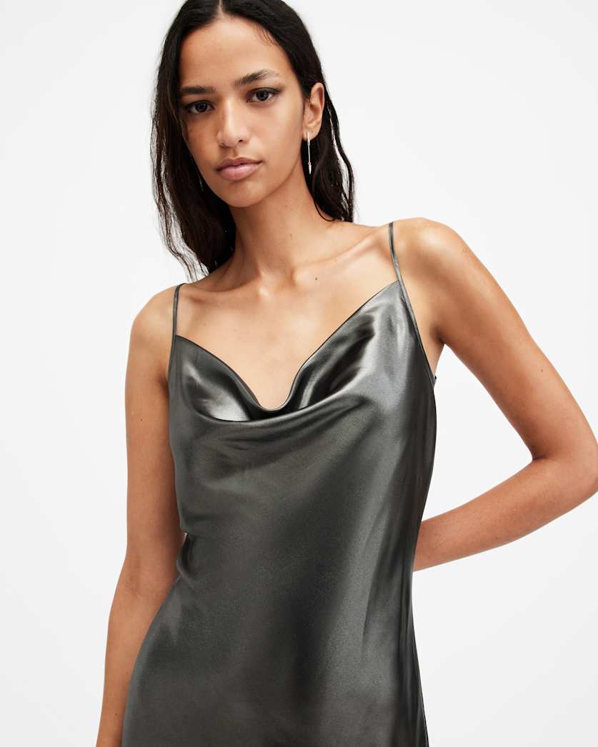 Hadley Metallic Midi Slip Dress