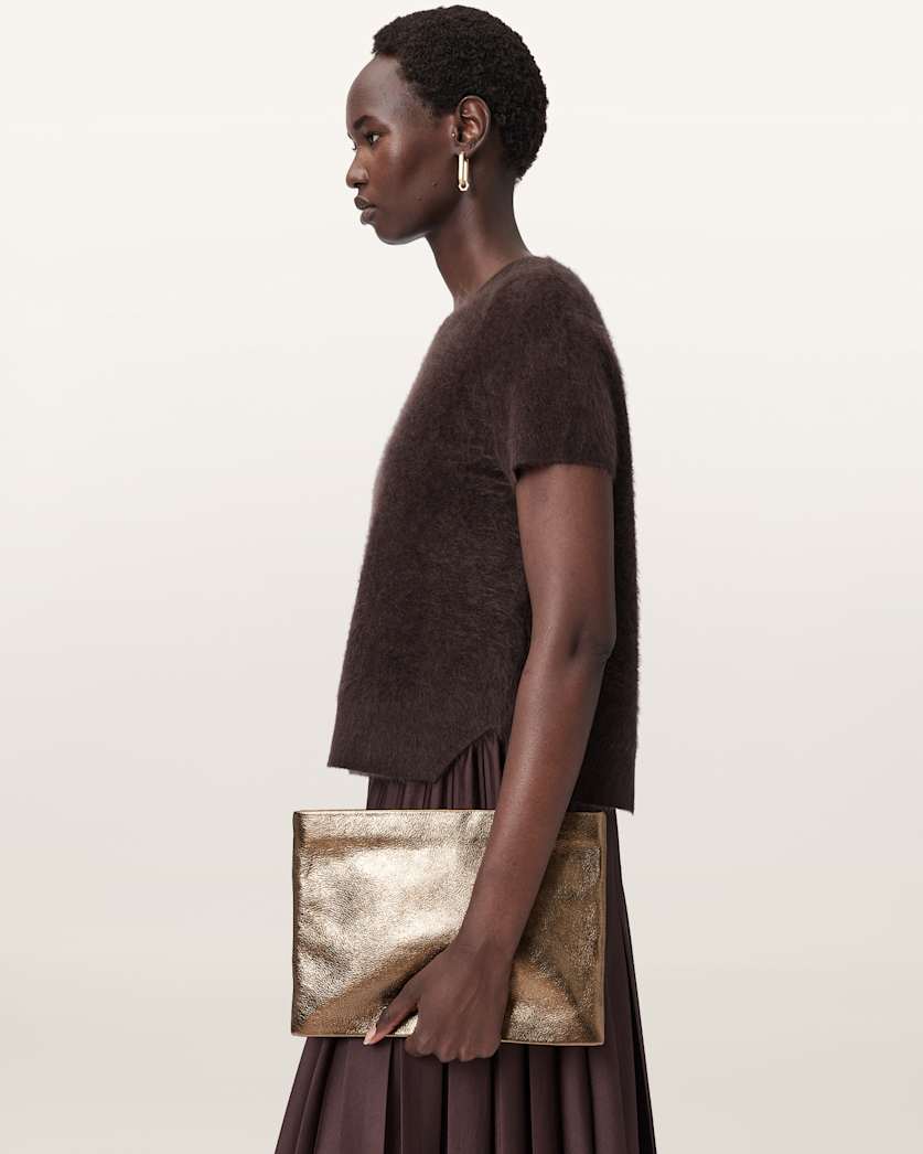 Bettina Leather Clutch Bag