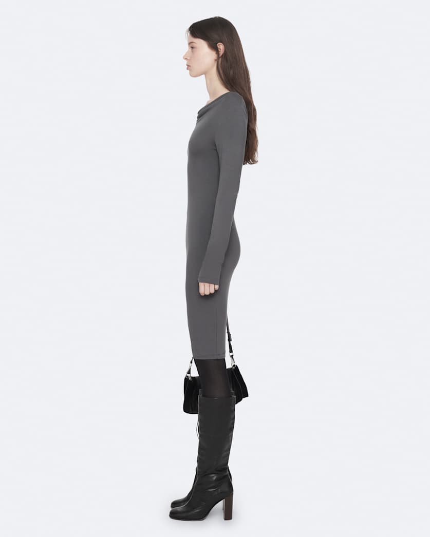 Lilla Cowl-Neck Bodycon Midi Dress