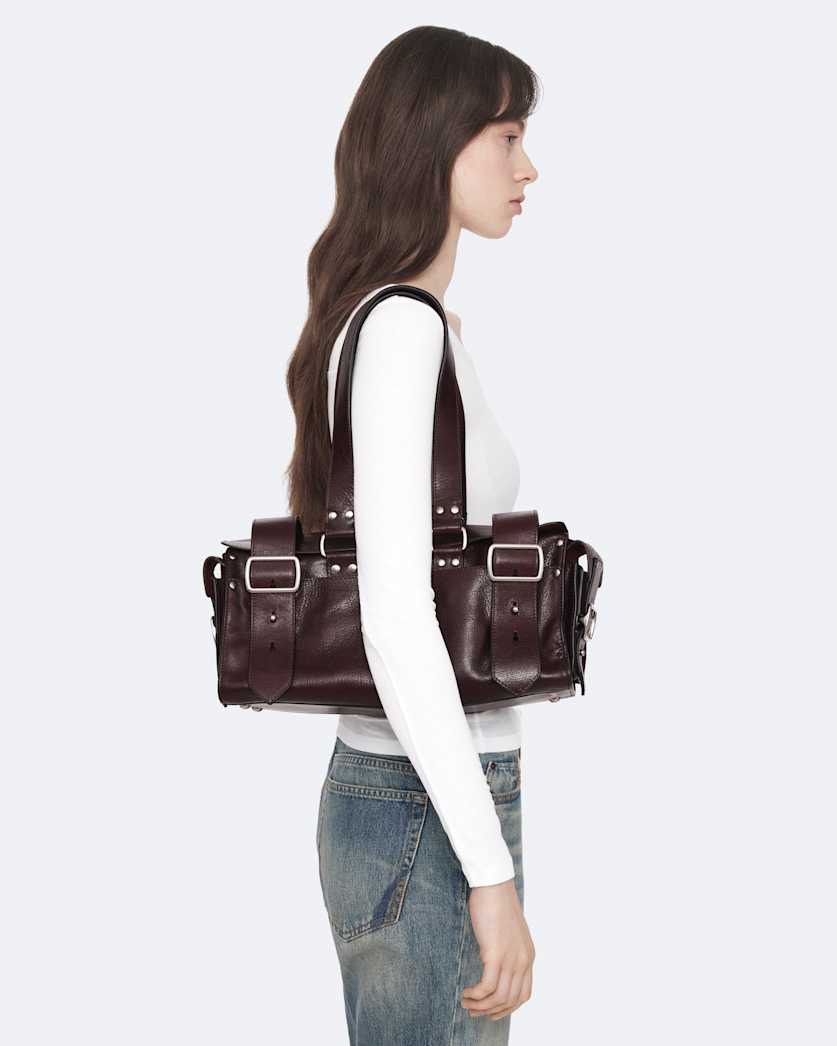 Stud Leather Grab Bag