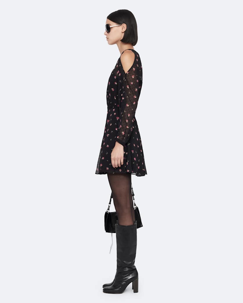 Split sleeve midi dress