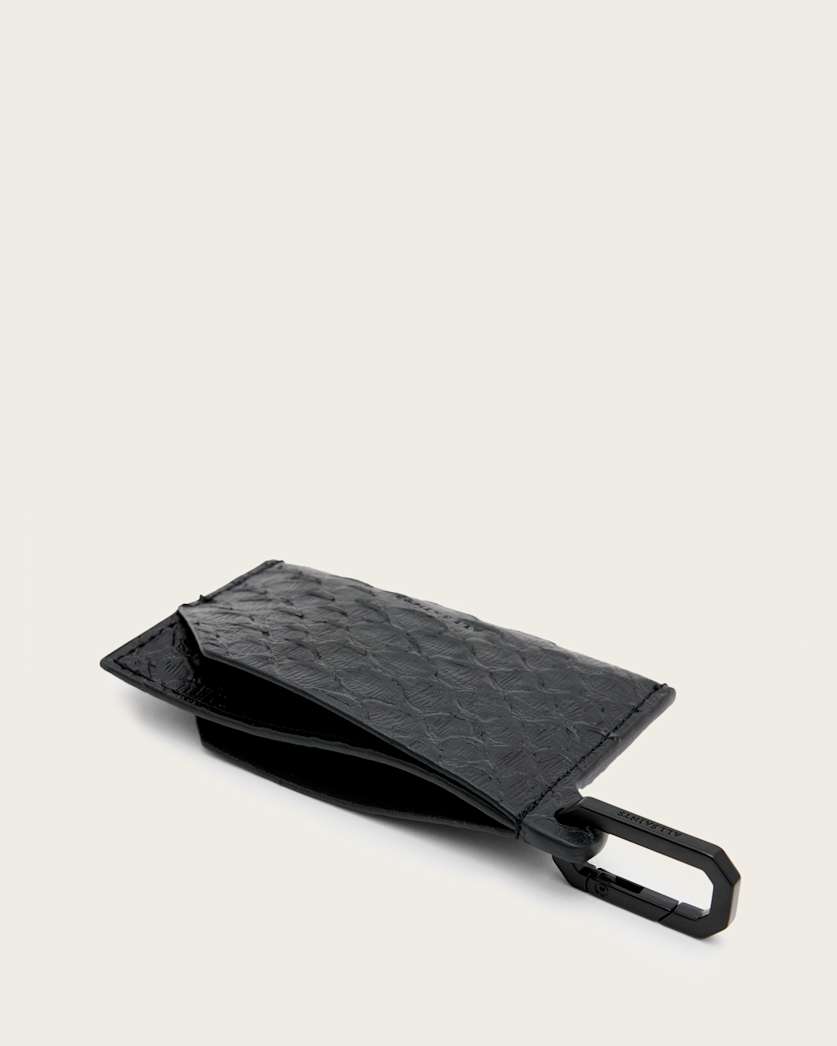 Hex Snake Effect Leather Cardholder