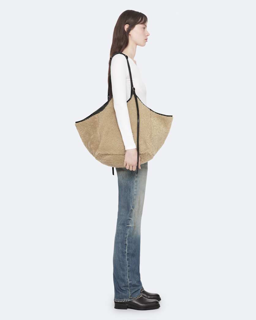 Siloh Shearling Tote Bag