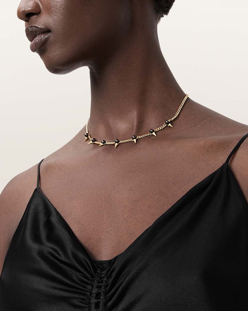 Rue Spiked Pearl Chain Necklace