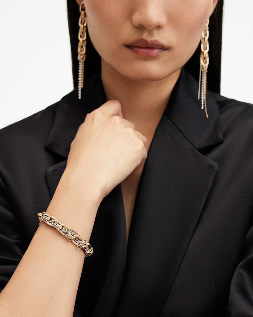 Kirsty Two Tone Layered Chain Bracelet