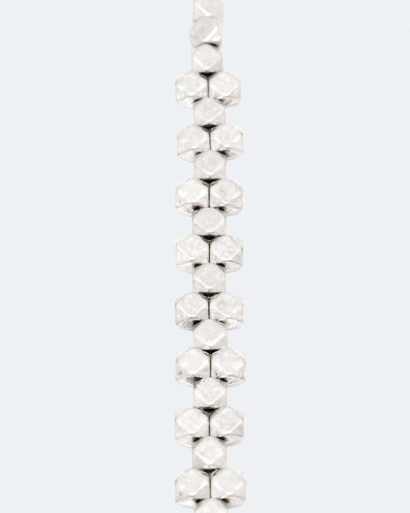 Faceted Metal Bead Necklace