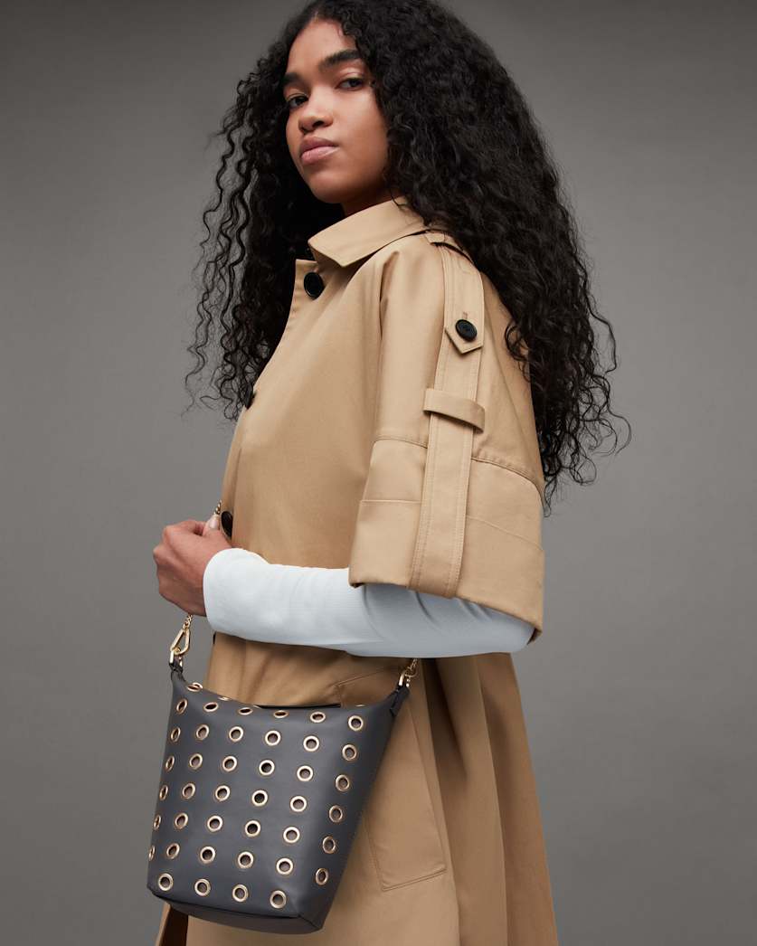 Evaline Eyelet Leather Crossbody Bag