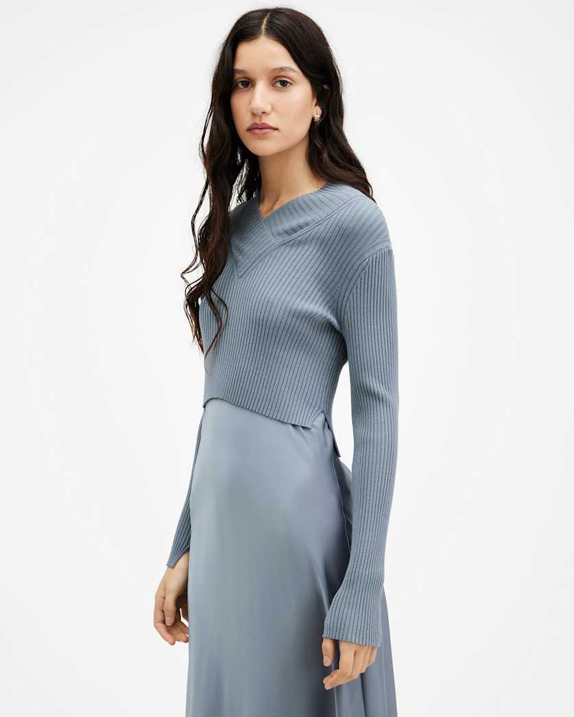 Hana 2-In1 Slim Fit Midi Slip Dress