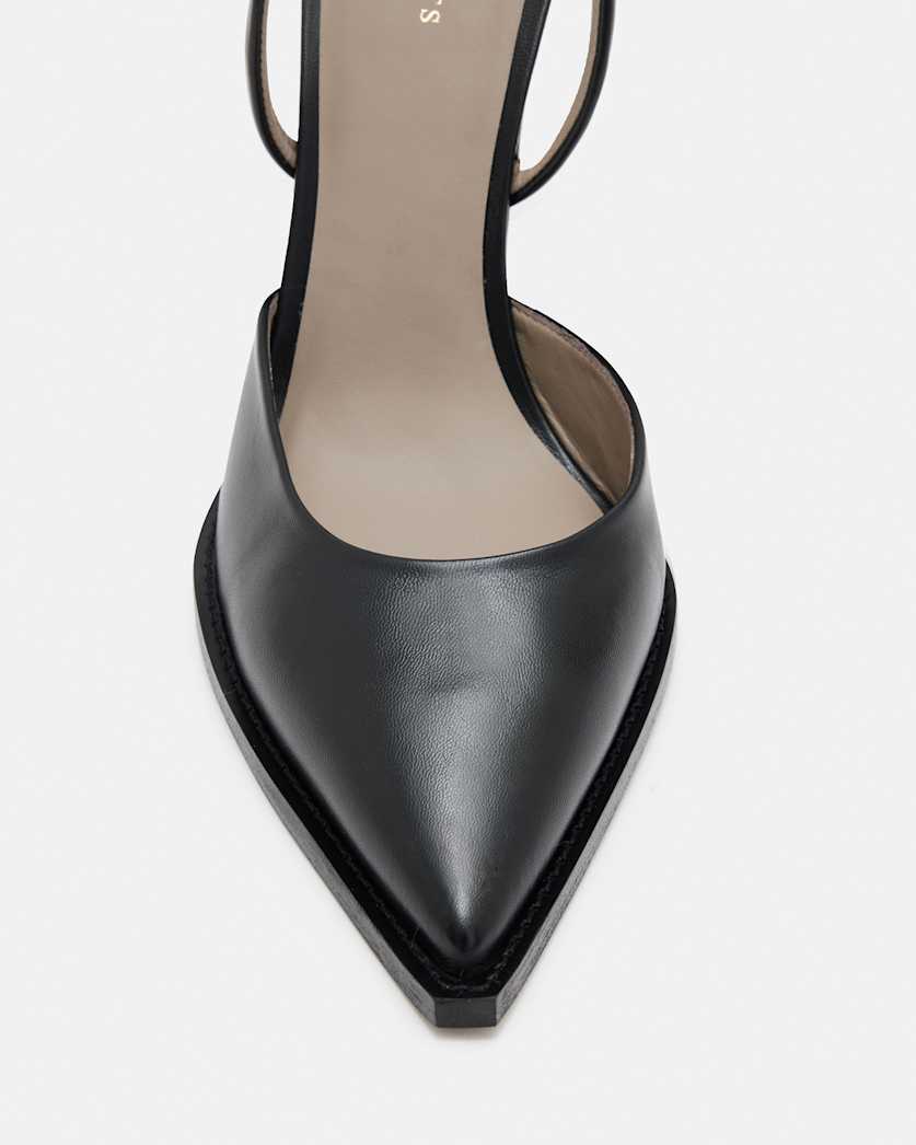 Lily Leather Slingback Heels