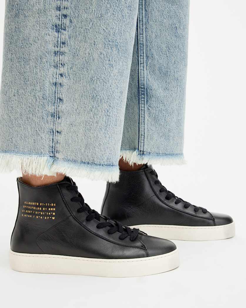 Tana Leather High Top Trainers