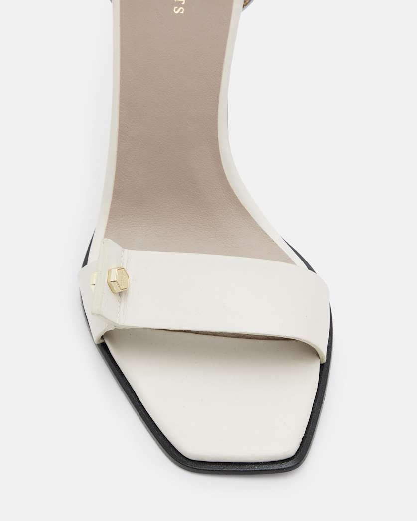 Betty Square Toe Leather Heeled Sandals