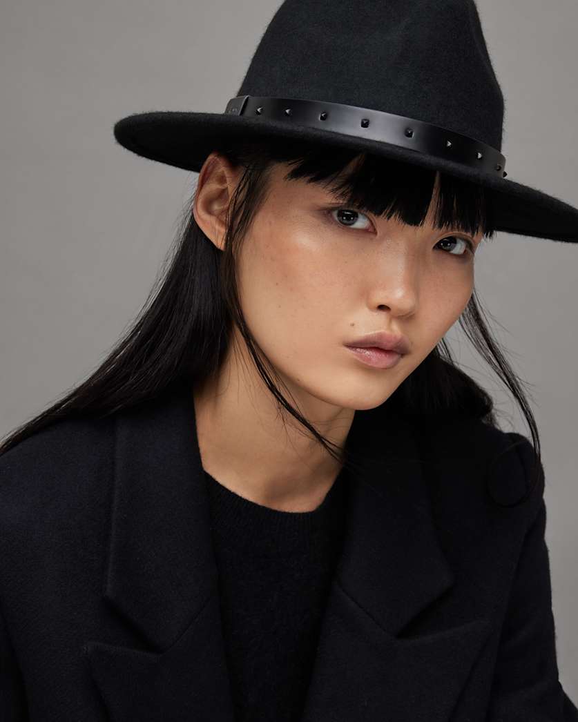 Maxie Matte Wool Studded Fedora