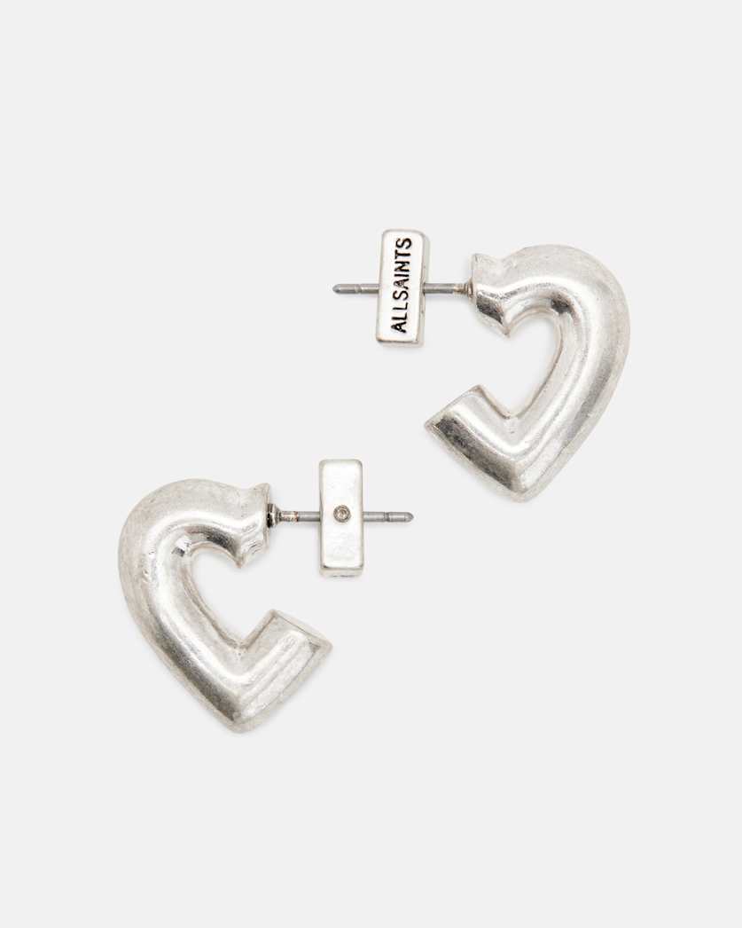 Carys Silver-Tone Heart Earrings