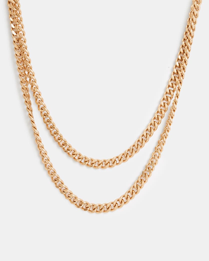 Kadie Carabiner Double Chain Necklace