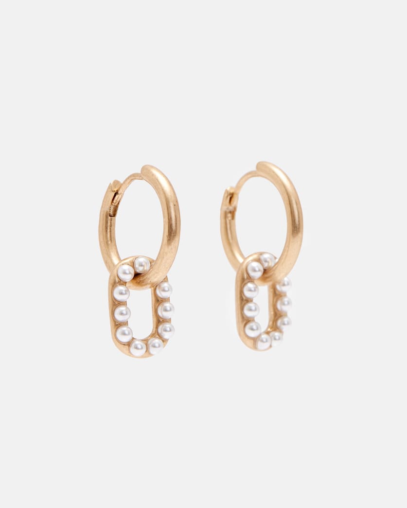 Vida Pearl Gold-Tone Hoop Earrings