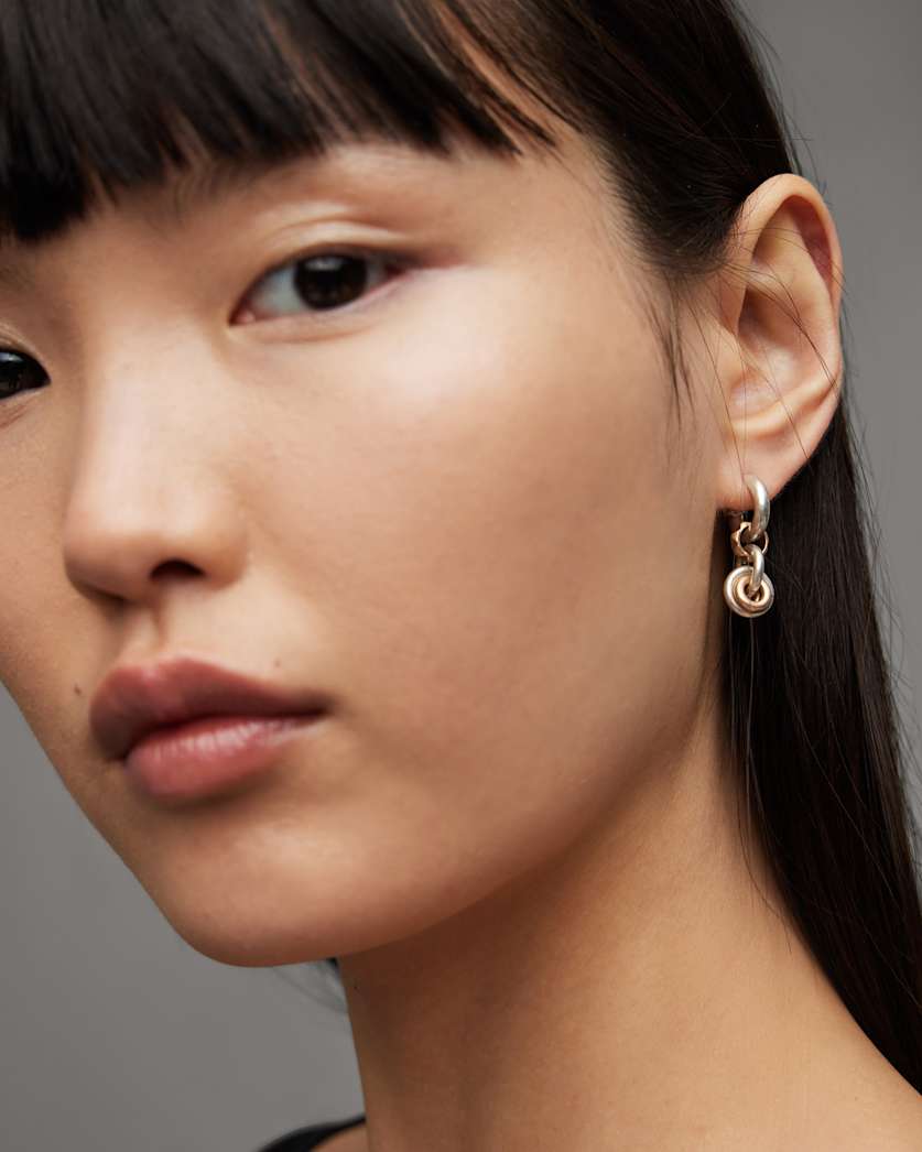 Sierra Two Tone Hoop Earrings