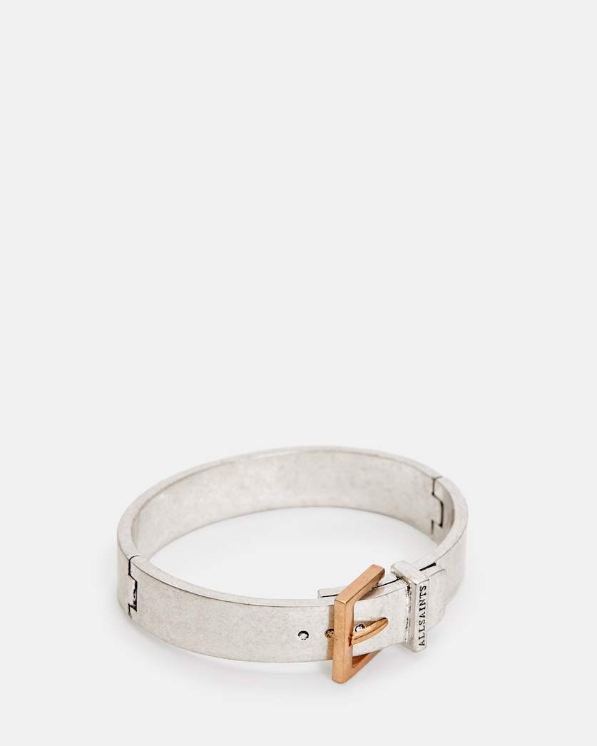 Brea Two Tone Buckle Bangle Bracelet