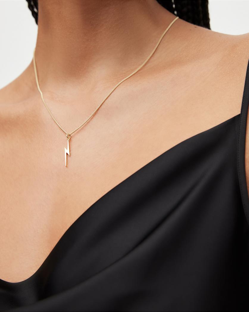 Bolt Gold-Tone Pendant Necklace