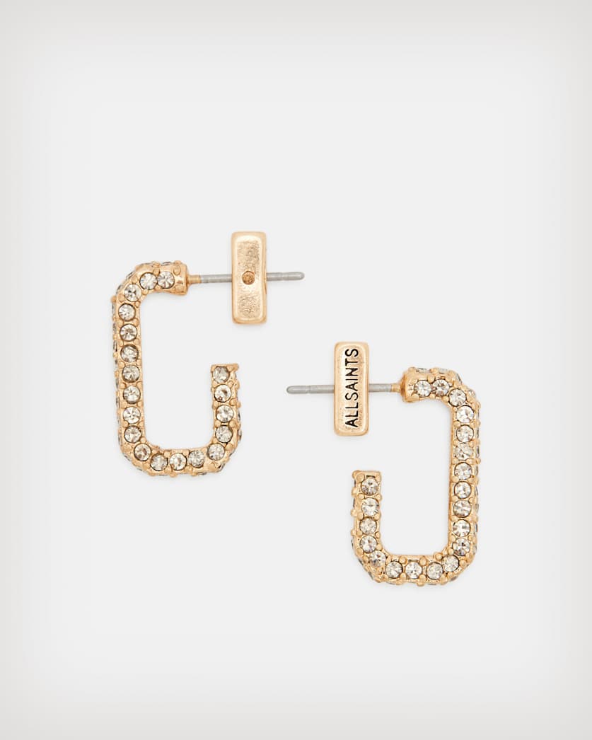 Dara Pave Gold-Tone Hoop Earrings