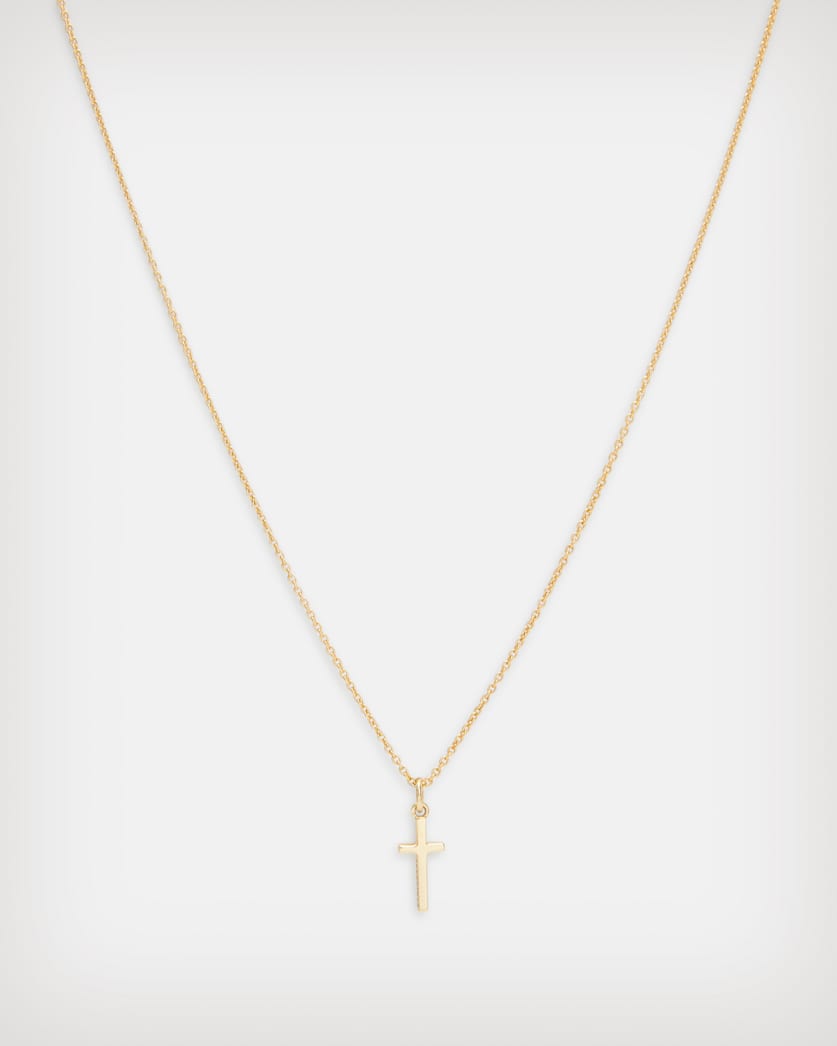 Cross Pendant Gold Vermeil Necklace