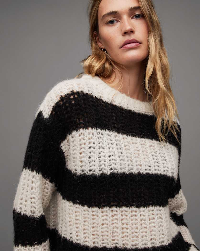 Britt Striped Chunky Loose Stitch Jumper