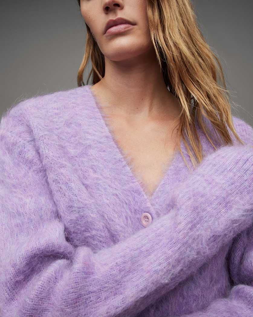 Wick Brushed V-Neck Cardigan