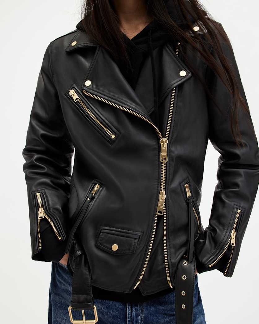 Billie Leather Oversized Biker Jacket