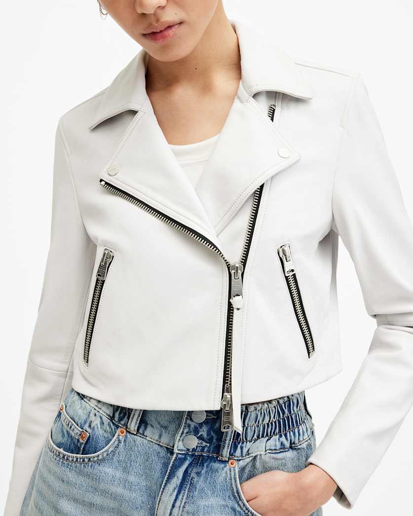 Dalby Slim Fit Leather Biker Jacket
