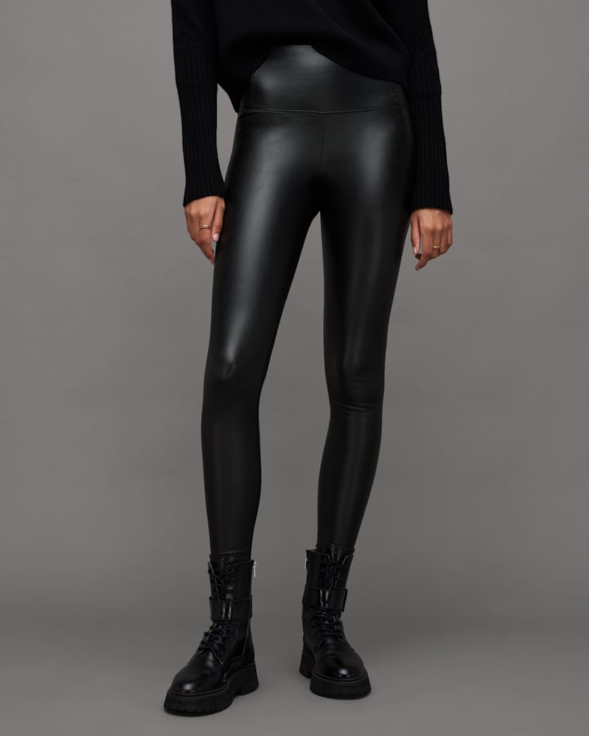 Cora High-Rise Skinny Fit Faux Leggings