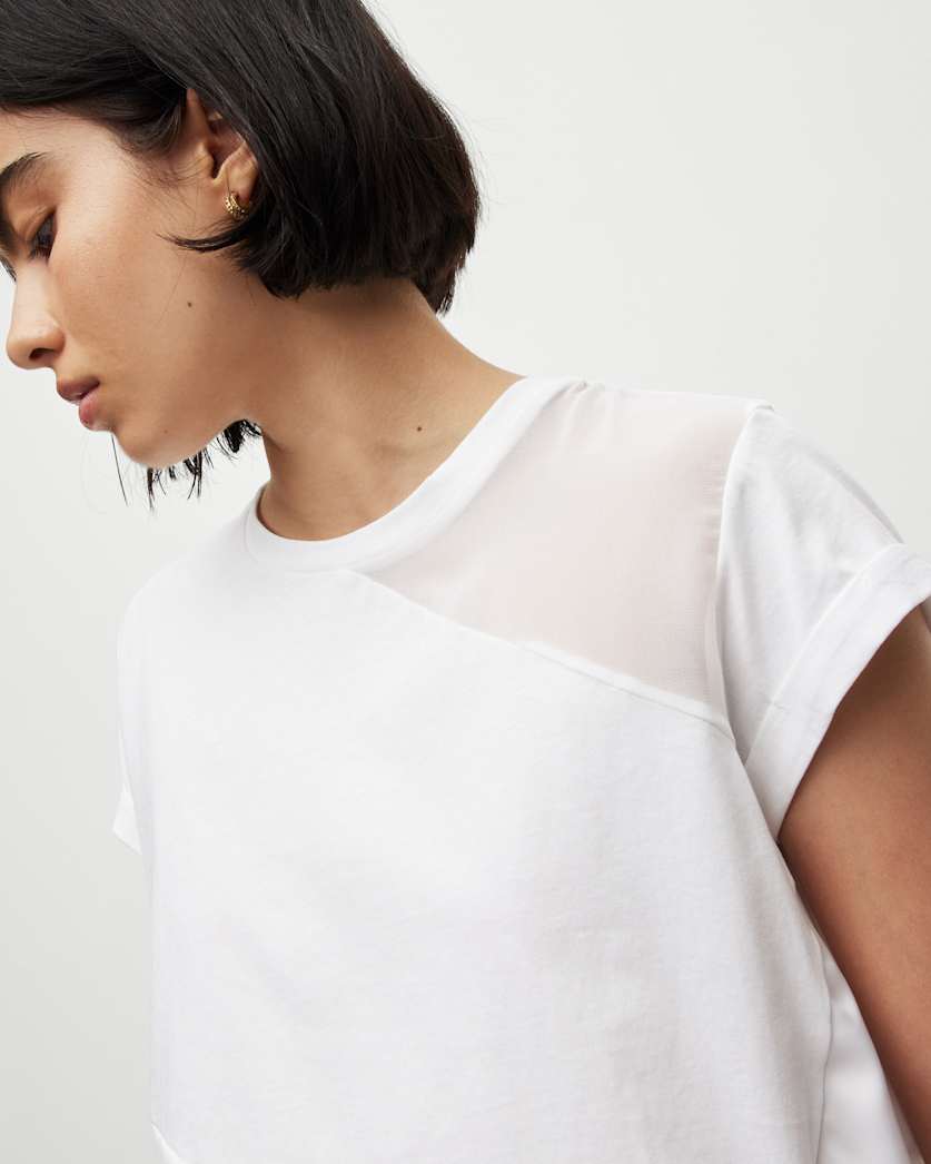Zala Panelled Handkerchief Hem T-Shirt
