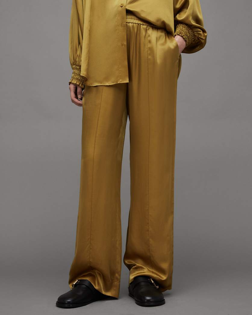 Charli Silk Blend Wide Leg Fit Trousers