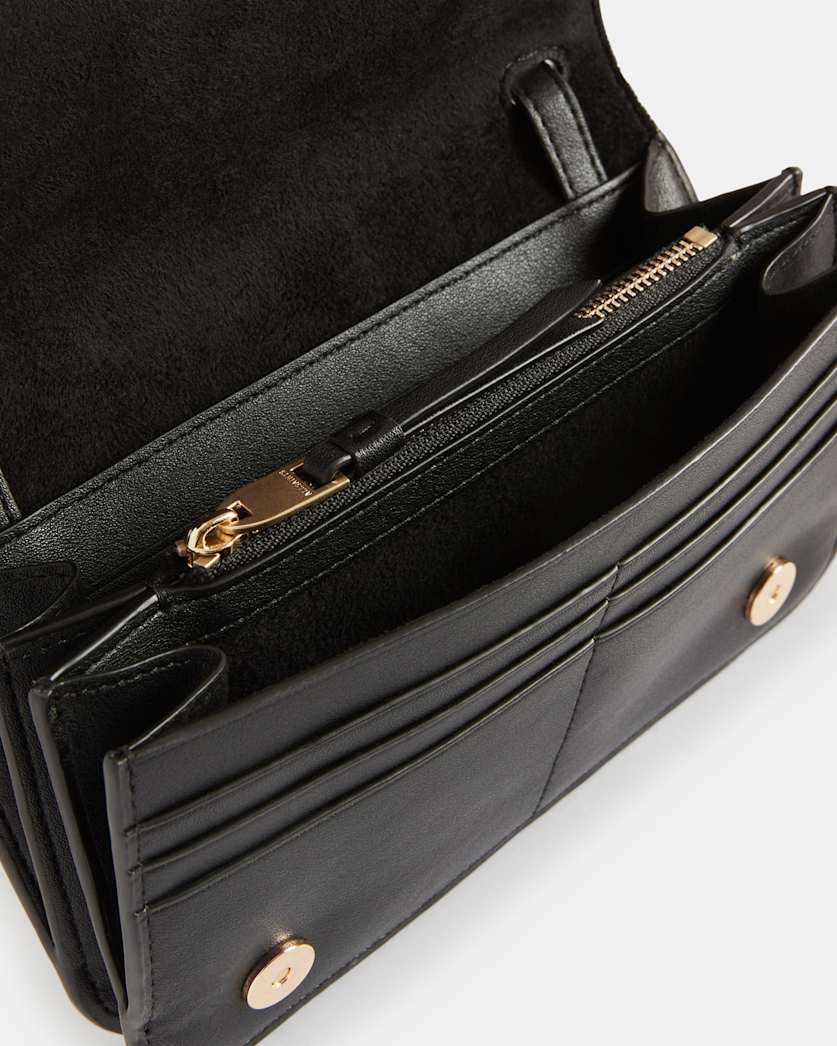 Ludivine Metallic Leather Crossbody Bag