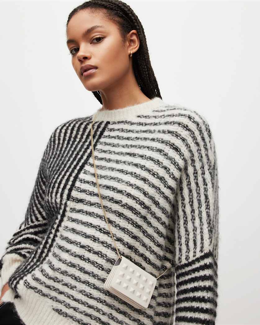 Honore Leather Studded Cardholder