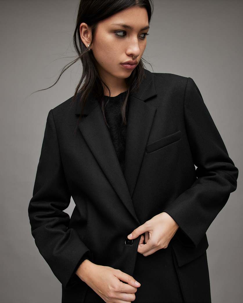 Jessa Wool Blend Blazer Jacket