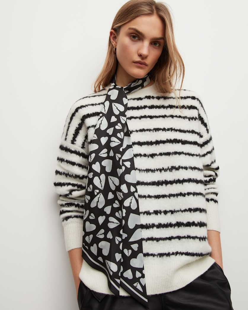 Bubble Heart Silk Scarf