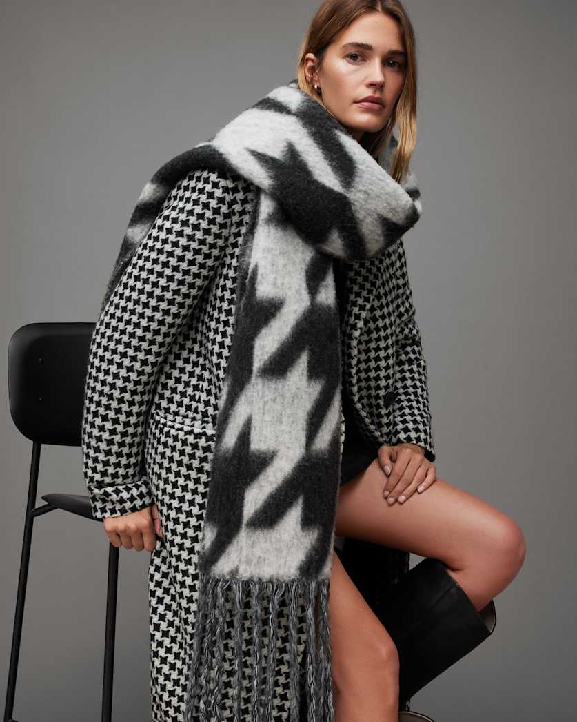Mabel Houndstooth Scarf