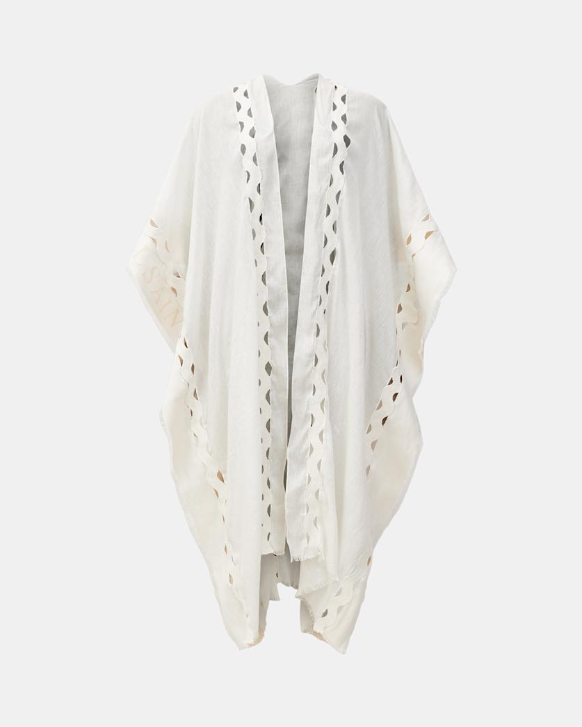 Clarissa Logo Print Ruana Scarf