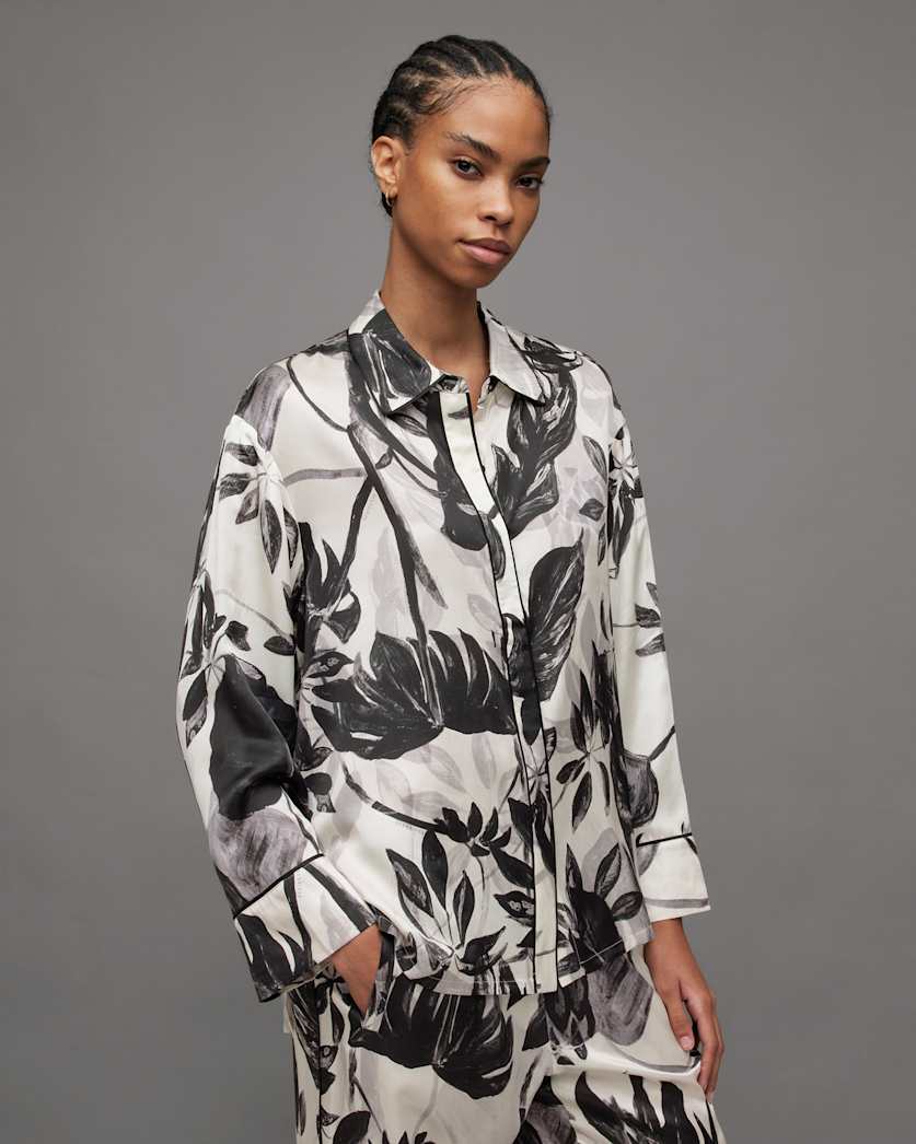 Sofi Silk Blend Jackie Pyjama Shirt
