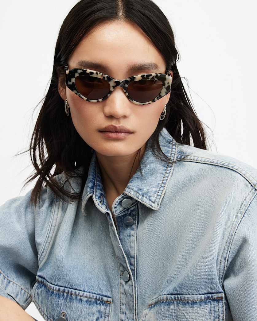 Calypso Bevelled Cat Eye Sunglasses