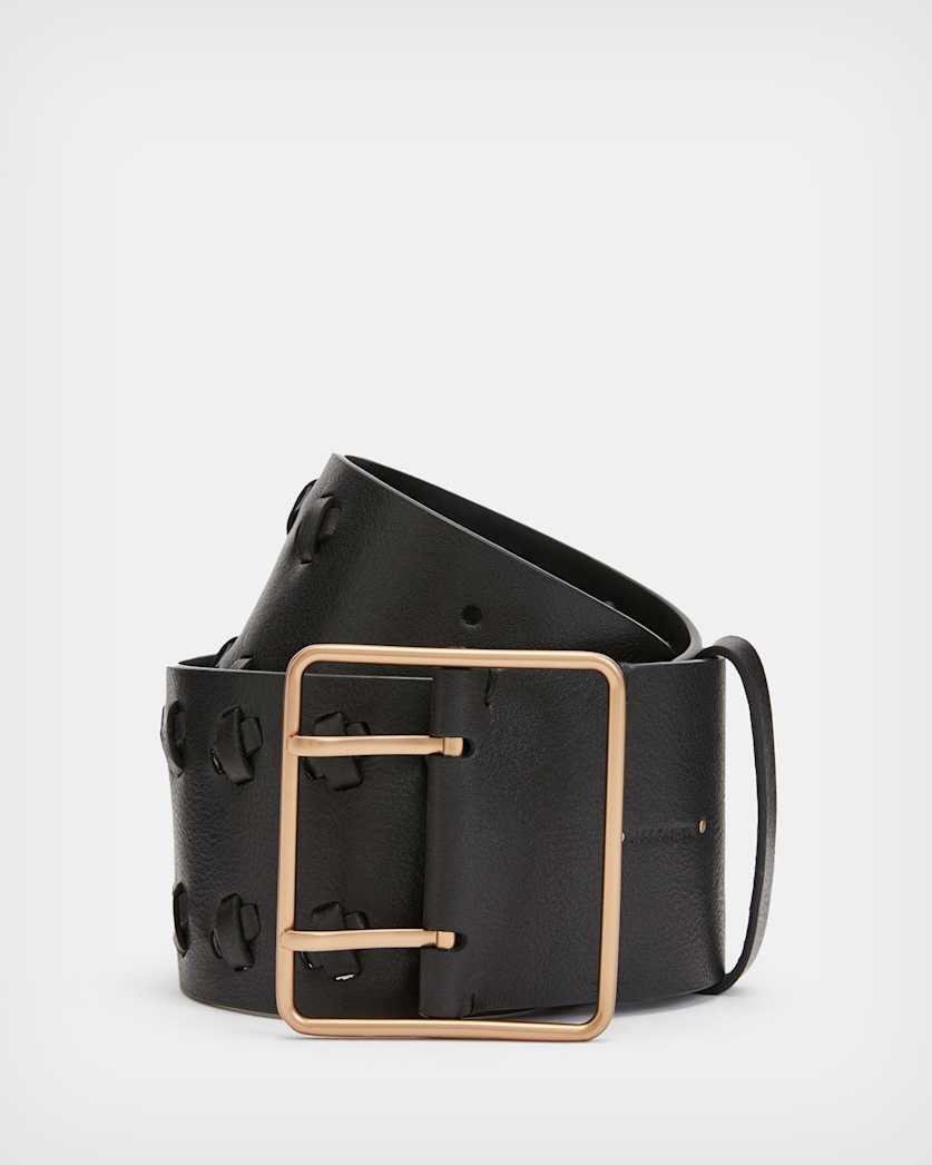 Julia Leather Knotted Wide Belt