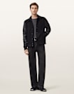 Endleton Contrast Leather Bomber Jacket