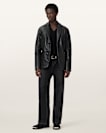 Shadwell Single Breasted Leather Blazer
