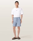Asher Straight Fit Ramskull Sweat Shorts