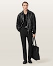 Marco Oversized Leather Bomber Jacket